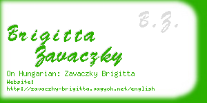 brigitta zavaczky business card